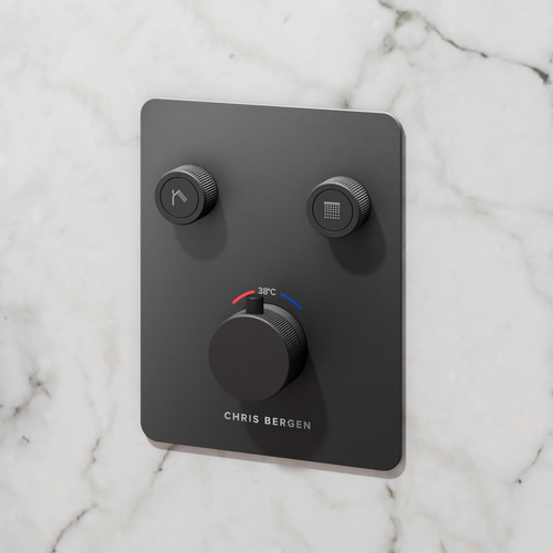 Thumbnail - Chris Bergen Duschsystem Unterputz „Aquatronic", schwarz matt