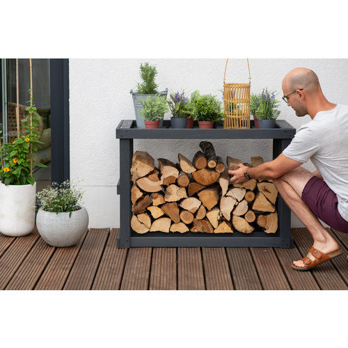 Westmann Kaminholzregal »Stephan«, BxHxT: 108 x 74 x 52 cm, Kiefernholz - grau (Rabatt: 60 %) Westmann Kaminholzregal »Stephan«, BxHxT: 108 x 74 x 52 cm, Kiefernholz - grau (Rabatt: 60 %)