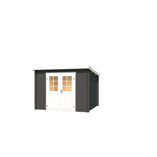 LASITA MAJA Gartenhaus »San Jose«, BxHxT:  295 x 210,9 x 268,7 cm (Außenmaße inkl. Dachüberstand),  Holz - grau |  Fichte  |  6,05 m²