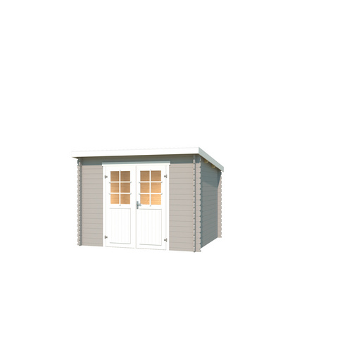 LASITA MAJA Gartenhaus »San Jose«, BxHxT:  295 x 210,9 x 268,7 cm (Außenmaße inkl. Dachüberstand),  Holz - grau