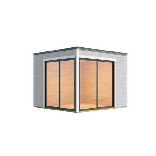LASITA MAJA Gartenhaus »Palermo«, BxHxT: 300 x 239,4 x 300 cm, (Außenmaß inkl. Dachüberstand), lichtgrau |  Holz