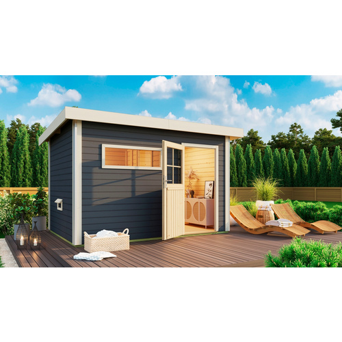 KARIBU Saunahaus »Schwanenburg«, 396x2... KARIBU Saunahaus »Schwanenburg«, 396x2...