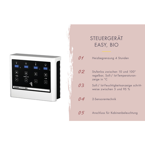 Thumbnail - KARIBU Sauna »Pedeli«, BxTxH: 224 x 210 x 191 cm, 9 kW Bio-Ofen mit externe Steuerung , für 3 Personen - beige
