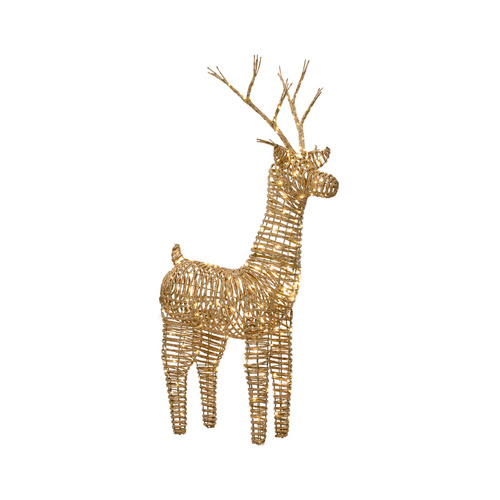 Thumbnail - Lumineo Weihnachtsfigur, Rentier, 360 Lichter, warmweiß - beige | weiss