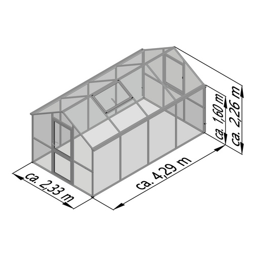 KGT Gewächshaus »Iris«, BxL:  2.33 x ...