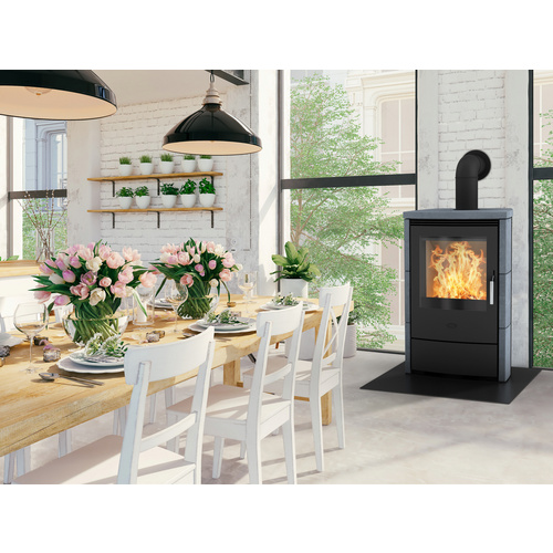 FIREPLACE Kaminofen »Meltemi«, schwarz, Speckstein, 8,4 kW, Dauerbrand geeignet (Rabatt: 10 %)