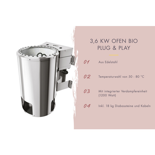 Thumbnail - KARIBU Sauna »Kasari«, BxTxH: 224 x 159 x 191 cm, 3,6 kW Bio-Ofen mit externe Steuerung , für 2 Personen - beige