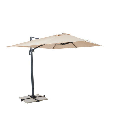 CASAYA Ampelschirm, HxØ: 250 x 350 cm, Polyester/Aluminium, nature – beige