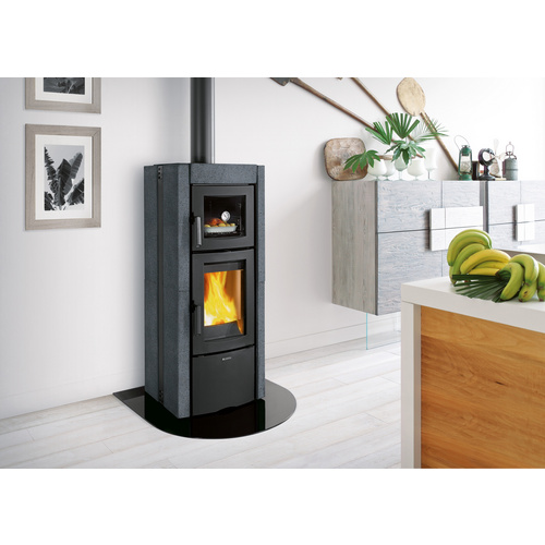 La Nordica-Extraflame® Kaminofen » Ester Forno Evo«, dunkelgrau, Naturstein, 8,2 kW (Rabatt: 26 %)