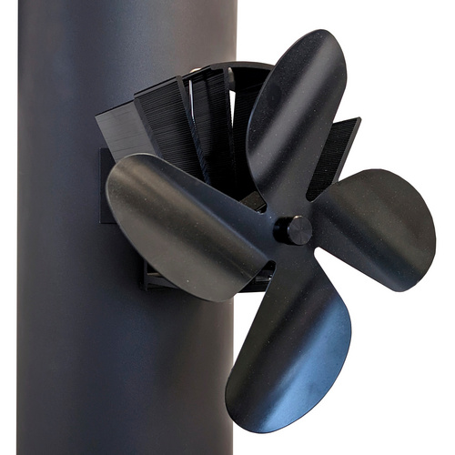 FIREFIX® Kaminofenventilator, 4-flüglig, Stahl, schwarz