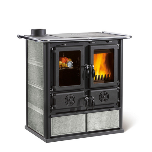 La Nordica-Extraflame® Holzherd »Rosetta Sinistra«, panna/beige, Stahl, 7,9 kW – grau