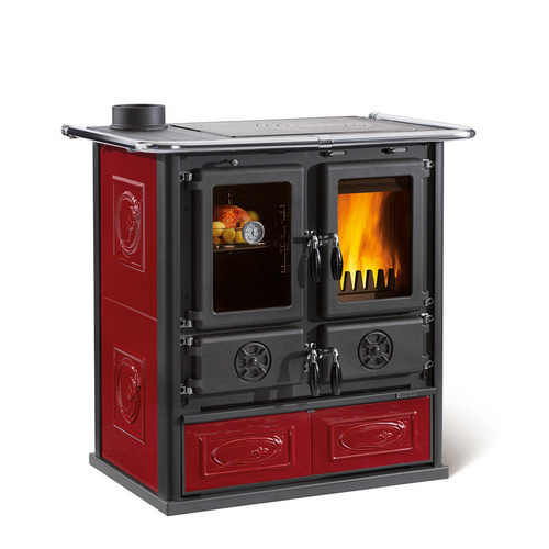 La Nordica-Extraflame® Holzherd »Rosetta Sinistra«, bordeaux, Stahl, 7,9 kW – rot