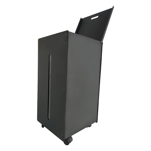 FIREFIX® Pelletbehälter, Stahl, schwarz, mit Rollen und Deckel (Rabatt: 16 %)