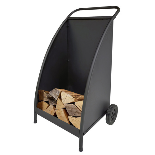 FIREFIX® Kaminholzwagen, Stahl, schwarz, mit Rädern