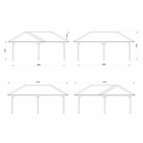 PALMAKO Pavillon »Bianca Set«, BxHxT: ...