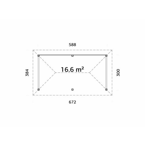 Thumbnail - PALMAKO Pavillon »Bianca Set 108«, BxHxT: 588 x 319 x 300 cm, transparent tauchgrundiert - braun