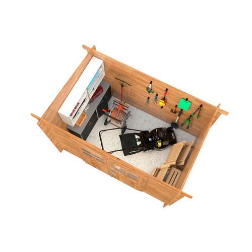 PALMAKO Gartenhaus »Alice«, B x H x L:  276 x 216 x 180 cm, Braun, kesseldruckimprägniert |  Holz  |  4,7 m²
