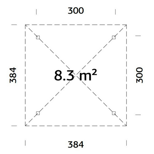 PALMAKO Pavillon »Bianca«, BxHxT: 300 ...