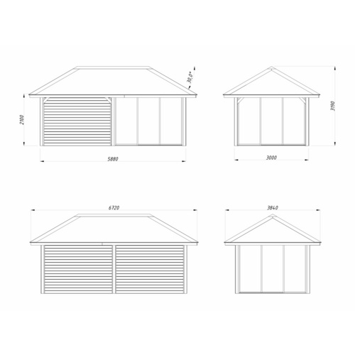PALMAKO Pavillon »Bianca Set 206 Slide...