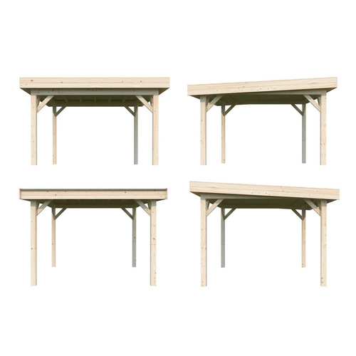 Thumbnail - PALMAKO Pavillon »Lenna Set «, BxHxT: 300 x 245 x 300 cm, naturbelassen - braun