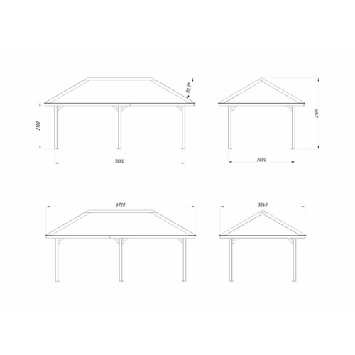 PALMAKO Pavillon »Bianca Set«, BxHxT: ... PALMAKO Pavillon »Bianca Set«, BxHxT: ...