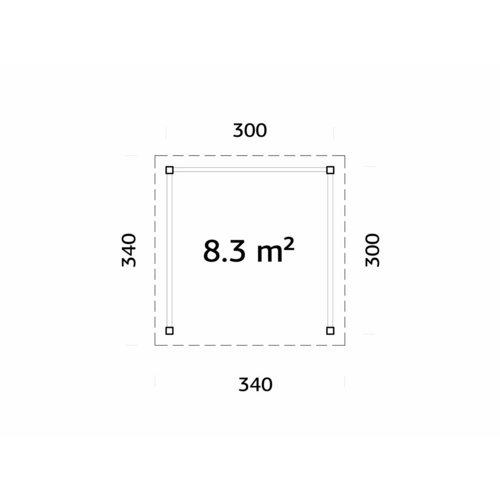 Thumbnail - PALMAKO Pavillon »Lenna Set 301«, BxHxT: 300 x 245 x 300 cm, Braun