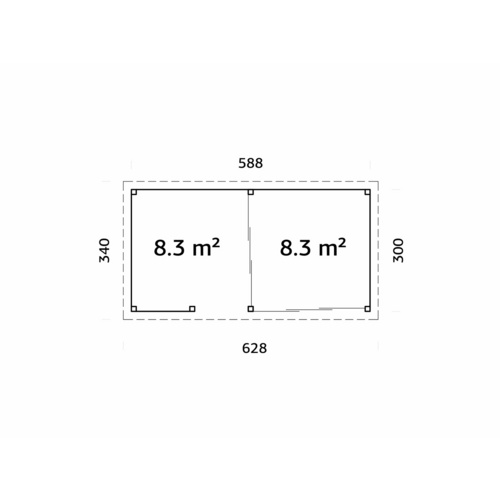 PALMAKO Pavillon »Lenna«, Aufstellmaß...