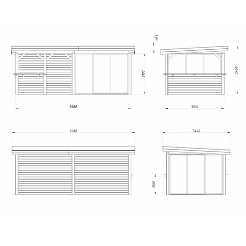 PALMAKO Pavillon »Lenna Set 408 Slide«...