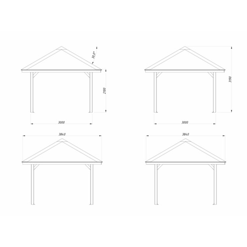 PALMAKO Pavillon »Bianca Set«, BxHxT: ...