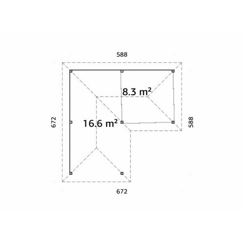 Thumbnail - PALMAKO Pavillon »Bianca Set 212 Slide«, BxHxT: 588 x 319 x 588 cm, Grau