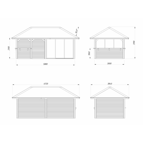 PALMAKO Pavillon »Bianca Set 207 Slide...