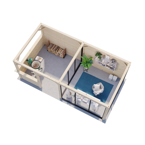 Thumbnail - PALMAKO Pavillon »Bianca Set 208 Slide«, BxHxT: 588 x 319 x 300 cm, transparent tauchgrundiert - braun