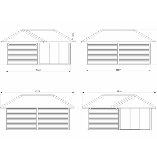 PALMAKO Pavillon »Bianca Set 212 Slide...