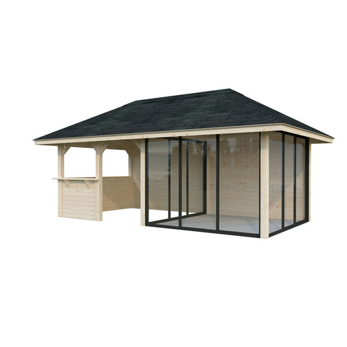 Thumbnail - PALMAKO Pavillon »Bianca Set 208 Slide«, BxHxT: 588 x 319 x 300 cm, transparent tauchgrundiert - braun