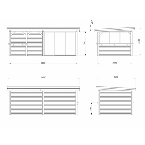 PALMAKO Pavillon »Lenna Set 407 Slide«...