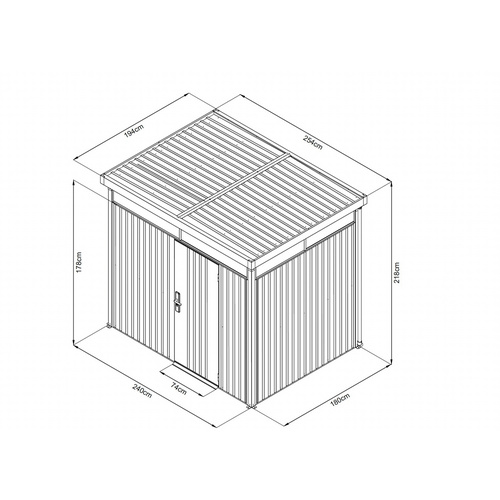 Mr. GARDENER Systemhaus »Premium«, Gr. 2, LxBxH: 194 x 254 x 218 cm, quarzgrau Mr. GARDENER Systemhaus »Premium«, Gr. 2, LxBxH: 194 x 254 x 218 cm, quarzgrau