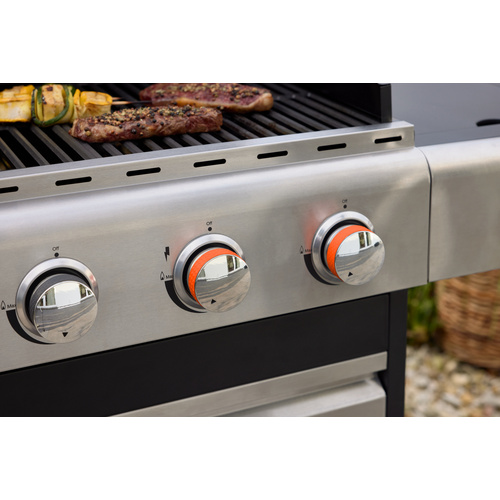 Thumbnail - BBQ Hero Gasgrill »BBQ Hero«, 6 Brenner, Grillfläche: 95 x 57 cm, mit Unterschrank - silberfarben