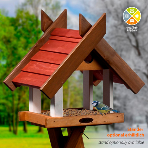 Thumbnail - DOBAR Vogelhaus »Herbstfrüchte«, mit Futtertablet, für Ständermontage - braun