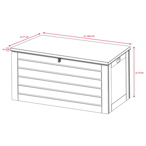 BELLAVISTA Auflagenbox, BxHxL: 71 x 75 x...