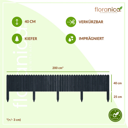 Floranica Beeteinfassung, 200 x 40 cm (B...