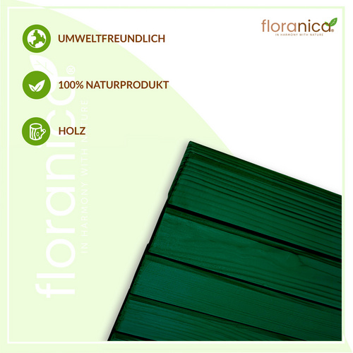 Thumbnail - Floranica Beeteinfassung, Rollborder II Gartenzaun 200x10 cm Grün Kiefernholz Rollzaun - gruen