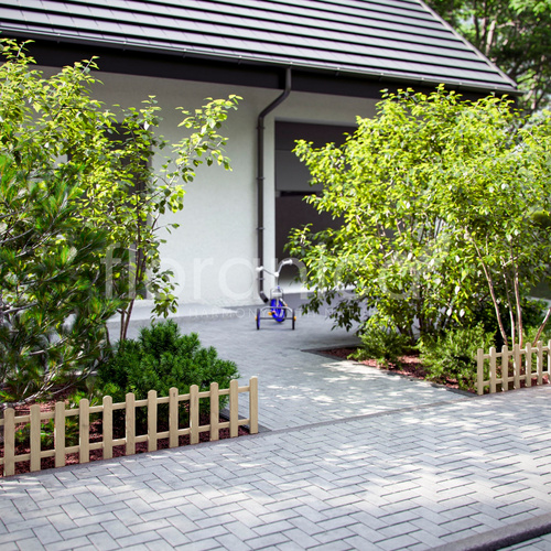 Thumbnail - Floranica Gartenzaun, Steckzaun zum Abgrenzen 1 STK 104cm Höhe 30cm Unbehandelt - braun