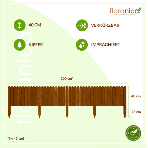 Floranica Beeteinfassung, 200 x 40 cm (B... Floranica Beeteinfassung, 200 x 40 cm (B...