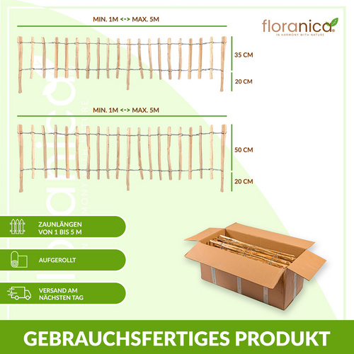 Floranica Staketenzaun - braun...