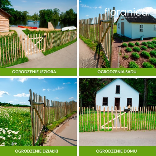 Thumbnail - Floranica Gartentor, aus Haselnussholz, 100 cm x 100 cm, inklusive Zubehör - braun