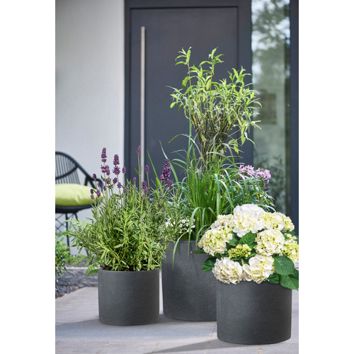 Thumbnail - CASAYA Pflanzgefäß »Roma«, 50 x 41 cm (ØxH), Kunststoff, granitschwarz