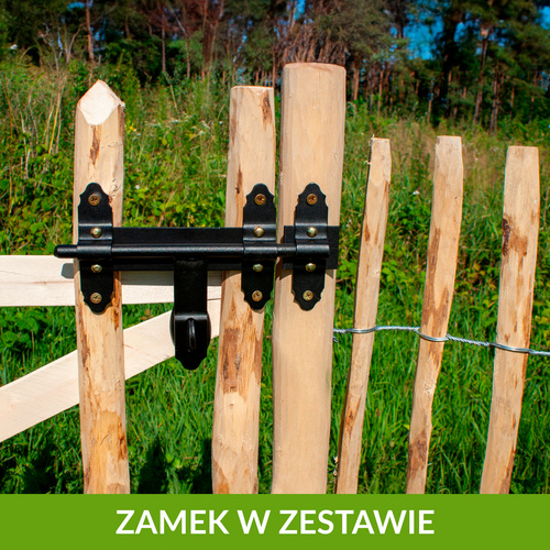 Thumbnail - Floranica Gartentor, aus Haselnussholz, 60 cm x 100 cm, inklusive Zubehör - braun