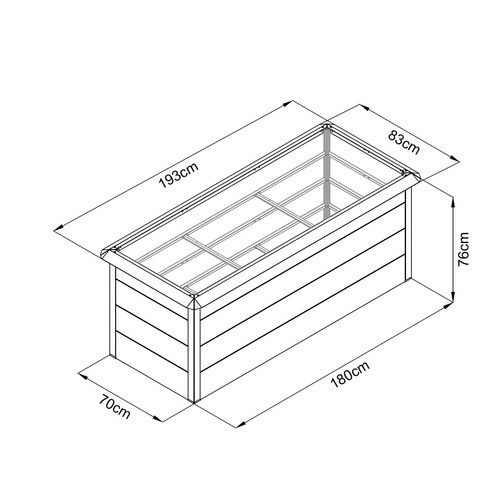Thumbnail - FLORAWORLD Hochbeet, 1,5 m², mit Schneckenschutz - grau