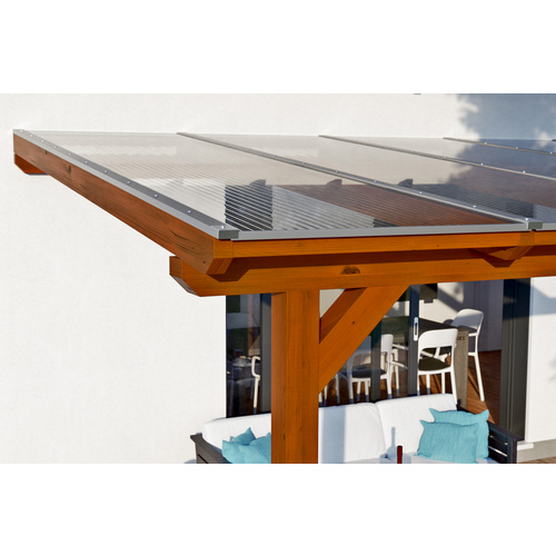 Thumbnail - SKANHOLZ Terrassendach »Bormio«, 434 x 400 cm (BxT), Leimholz, nussbaum - braun
