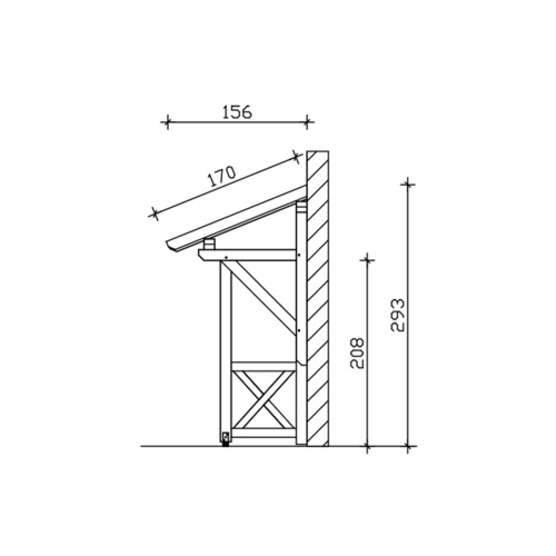 Thumbnail - SKANHOLZ Vordach »Paderborn 3«, 242 x 156 cm (BxT), nordische Fichte, eiche hell - beige | braun